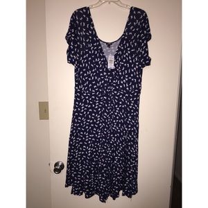 NWT Torrid faux wrap butterfly print dress